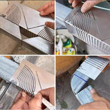 20-100 Square Tube Rounded Corner Ruler Two-way 45 And 90 Degree Marking Measure Multifunctional Drawing Tool