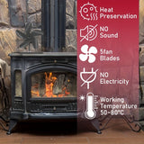 1pc 5 Blades Wood Stove Fan With Magnetic Thermometer, Silent Aluminum Fireplace Fan Heat Powered Non Electric  Fan For Big Room Fireplace Fan, Wood Stove Fan, Non Electric Fan For Wood, Thermoelectric Fan  Fall Winter Essential