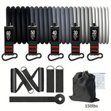 11pcs/set Non-slip Tension Rope Set With Handle, For Physical Therapy, Strength Training