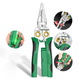 8-in-1 Multi-Functional Scissors Electricity Wire Stripper Cutting Cable With Electrical Measuring Pliers