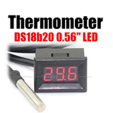 DS18b20 Sensor 0.56" LED Digital Thermometer -55 ~+125C Temperature Meter DC 12V 24V CAR Fish Tank Water Air Indoor Outdoor