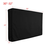 Outdoor TV Screen Dustproof Waterproof Cover Set Cover High Quality Oxford Black Television Case TV 30'' To 70''