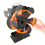 1pc Wood Stove Fan, 6 Blades Wood Stove Fan Heat Powered, Fireplace Fan , Wood Stove Accessories, Non Electric Fan For Wood/Gas/Log Burner StoveEco-Friendly Heat Distribution Thermoelectric Fan Fall Winter Essential