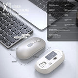 X1 Wireless Computer for Laptop with Battery Level Visible Rechargeable 2.4G Portable USB Mouse Silent Click Windows