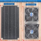 Solar Panel Kit 10W Weatherproof Dual Fan 3.5 m Cable For Outdoor Small Chicken Coop Greenhouse Shed Pet House Exhaust