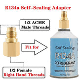 Refrigerator Freon Recharge Hose with Gauge Kit R134A R12 R22,with BPV31 Piercing Tap Vae,for A/C Refrigerant System