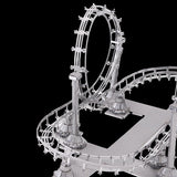 Laser-Cutting 3D Three-Dimensional Metal Assembly Model Set DIY Creative Puzzle F31104 Roller Coaster Ornaments Toy