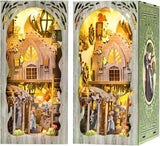 DIY Dollhouse Booknook Kit - Boohelf Insert Decor Alley. Book Nook Kits for Adults. Bookends Model - Wander Library.