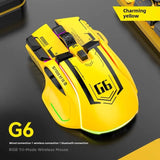 Tri-mode 2.4G USB Bluetooth Wireless Gamimg Mouse 12 keys RGB Game Wired Meche Mice for Windows IOS Home Office Laptop PC Gamer