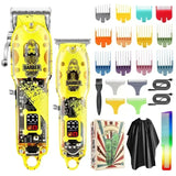RESUXI LM-2032 Professional HairTrimmer Suit Shaver Electric Cordless Barber Clippers Transparent Visual Body Hair Cutter
