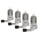 4 Pack 5 Inch Spring Loaded Latch Pin 304 Stainless Steel Barrel Bolt Thickened 2mm Door Lock, Brushed Finished