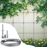 Stainless Steel Trellis Plants Climbing Vine Rack with 12m Rope - Plant Potted Support Frame & Wall Bracket Garden Tools