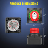 Car Disconnect 48V 24V 12V Cut Off 4 Position 3 Pin M10 275A Battery Connection Switch For Marine Boat Auto RV
