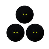 3Pcs Double Yellow Dot Lightweight Gear Training for Club Games Squash Racket Balls Compeon Sports