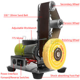 110V/220V Desktop Vertical Mini Electric Abrasive Belt Sandpaper Polishing DIY Angle Grinder Sening hine