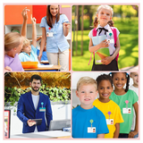 50 Pcs Retractable Reel Clips Mixed Solid Color Nurse Students Doctor Badge Holder for Hanging ID Card