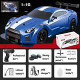 1:16 Lighting Spray GTR Sports 4WD High Speed Drift Rc Car 2.4G Wireless Remote Control Kids Toys