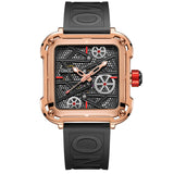 ONOLA Brand Classic Mens Retro Watches Automatic Mechanical Watch Clock Genuine Leather Waterproof Military Wristwatch