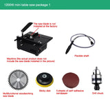 220V Multifunctional Electric 1200W Desktop Circular Cutter Aluminium Wood Plastic Cutting Mini Table Saw