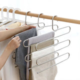 Five layer anti slip pants drying rack, multifunctional hanging clothes rack