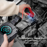 Car Emergency Jump Starter 5.0L Gas/3.0L s Auto 8400Mah Battery Peak Current 1000A with Air Compressor for SUV