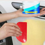 1pc Oval Scraper Putty Knife Plastic Car Paint Hand Tool Rubber Material Random Color