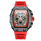 2022 New Luxury Men's Watch ONOLA Unique Fashion Diamond Inlaid Design Automatic Mechanical Waterproof Tape Watch Men