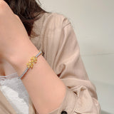 Sterling Silver Simple Ins Niche Design Full Diamond Bracelet