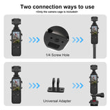 Panoramic Video with Dual Cold Shoe Mounts Metal Protective Frame Camera Cage Vlog for DJI OSMO Pocket 3