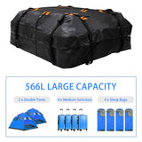 600D Waterproof Car Roof Cargo Carrier Universal Lage Storage Cube Bag 20 Cubic feet for All Cars