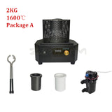 1KG 2KG 3KG 1400 to 1600 Degrees Mini Portable Induction Melting Furnace For Gold Silver Steel Casting Jewelry Smelting Machine