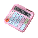 Desktop Calculator 12 Digit Large LCD Display Big Button Calculators Solar Power and Battery Operated Suitable for Office