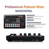 F998 Bluetooth-Compatible Sound Card Studio Record Phone Computer Live Audio Mixer PC Voice Mi Console Amplifier