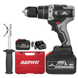 21V Brushless Impact Hammer 200Nm Cordless 6000mAh Battery Mini Electric Screwdriver Drill