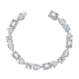 Sterling Silver 925 High Carbon Full Diamond Bracelet Simulation