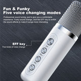 Portable Bluetooth Speaker Wireless Microphone Singing Equipment Stereo Bass Subwoofer Karaoke Party Support AUX New
