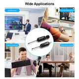 UHF Wireless Microphone Clip-on Mic 50M Transmission Battery 3.5mm TRRS Plug 6.35mm TRS for Smartphone Computer Vlog Interview