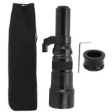 500mm F6.3 Prime Telephoto Lens Manual Focus Lens with T2 NEX Adapter Ring for Full Frame Mirrorless Camera Black