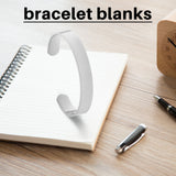 16 Pieces 3/8 and 5/8 Inch Stainless Steel DIY Cuff Bangle Bracelet Blanks