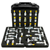 20 joints 14 tees Excavator Test Tee Pilot Distribution Vae Travel Hydraulic Maintenance Pressure Gauge Adapter Kit