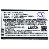 Mobile, SmartPhone 800mAh / 2.96Wh Battery For Gigaset：V30145-K1310-X470 GL590 GL390 Brondi：AMICO FAVOLOSO Saiet Ready Max