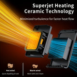 1pc Fan Heater, 1000 W Portable Mini Heater With Time Function Tilt Protection Heater, Cooling And Heating Switch, 3 Heat Settings And Overheating Protection For Office, Living Room, Bedroom (White/Black)