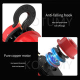 380V/220V 1 Ton Electric Lifting Household Crane Inverted Chain Hoist High-Efficiency