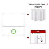 Mini Thermal Printer Wireless Bluetooth 4.0 200dpi Photo Label Memo List Printing with USB Cable Imprimante Portable