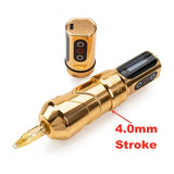 New Max Tattoo hine Powerful Coreless Motor Lithium Battery LED Display for Permanent MakeUp 3.5mm 4.0mm Stroke