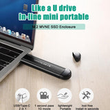 Case B/B+M Key Support 2T Capacity Solid M.2 NVME/SATA Type-C/USB3.1 SSD Enclosure Hard Disk Box