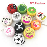 Ball Cute Animal Prints Wooden Yoyo Ladybug Kids Yo-Yo Creative Yo Toys for Children