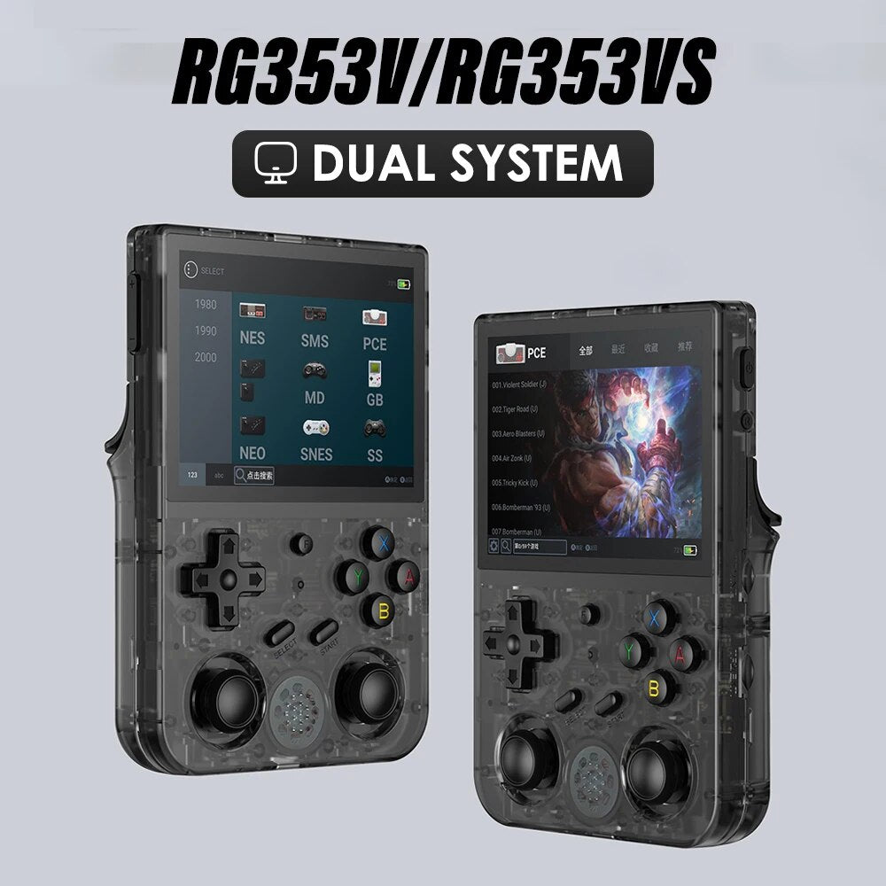 ANBERNIC RG353V RG353VS Handheld Gam Console 3.5'' IPS Screen HDMI Output Android Linux OS Built-in Retro Emulator Player Gifts