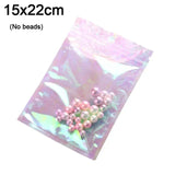 Iridescent Zip lock Bags 100Pcs Pouches Cosmetic Plastic Laser Iridescents Bag Holographic Makeup Bages Hologram Zipper Bag-s