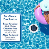 Solar Pool-Ionizer,Copper Sier Ion Swimming Purifier Water Purifier,Kills-Algae Pool Ionizer for Outdoor Hot Tubs